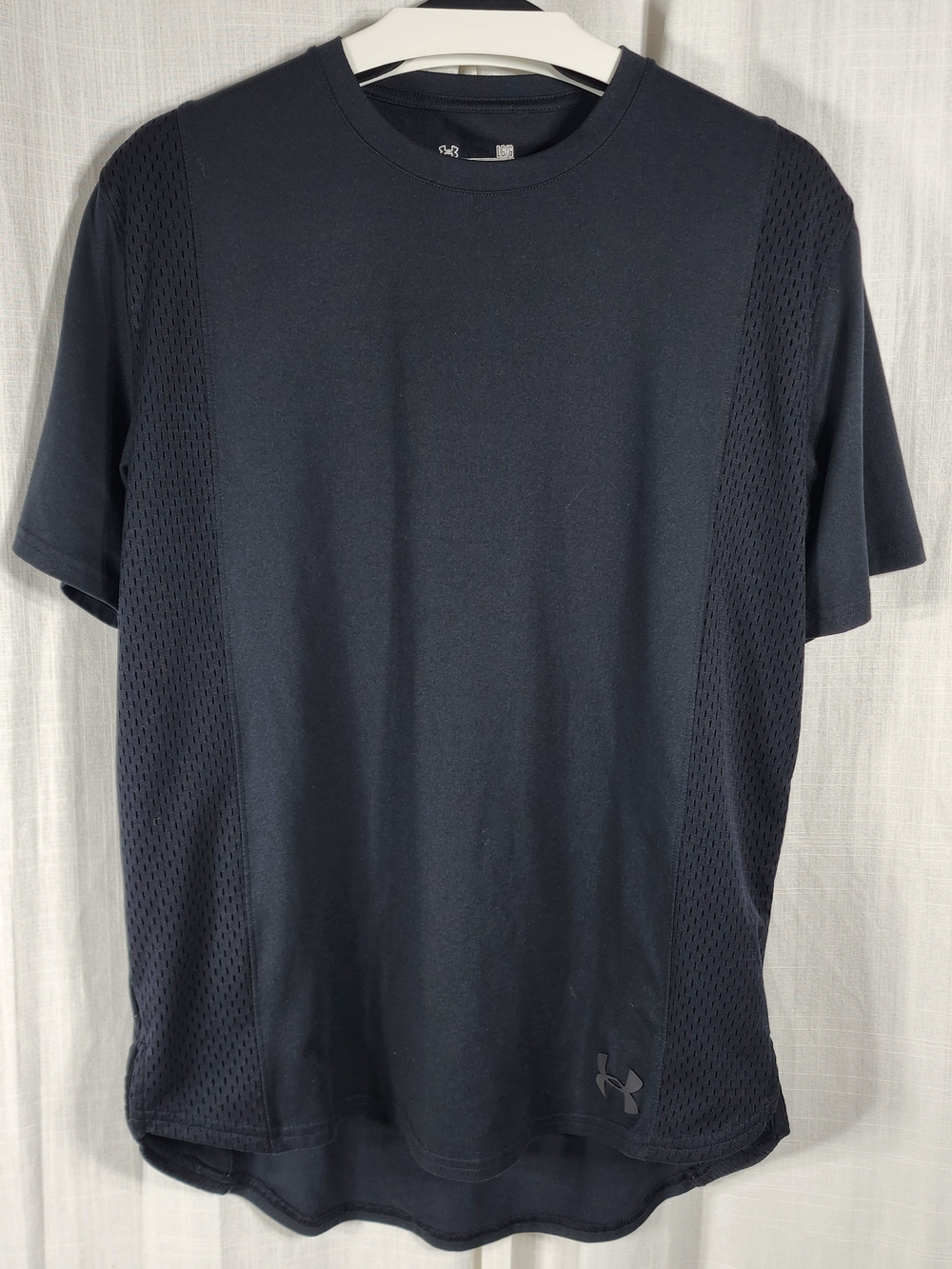 Under Armour Black Short Sleeve Performance Tee with Mesh Panels